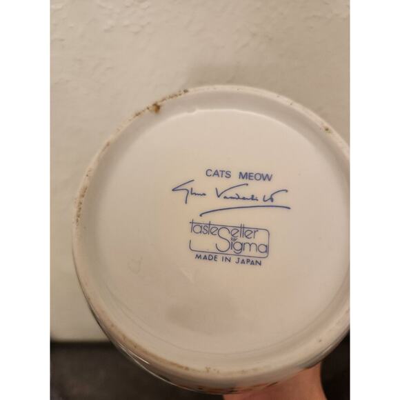 1980'S VINTAGE-Gloria Vanderbilt Cats Meow Taste Setter Sigma Ceramic Pitcher-7" - Picture 8 of 8